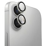 UNIQ Optix Aluminium Camera Lens Protector iPhone 16 6.1" /16 Plus 6.7" sterling silver szkło na obi