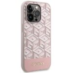 Guess GUHMP14LHGCFSEP iPhone 14 Pro 6,1" pink hard case GCube Stripes MagSafe - imagine 4