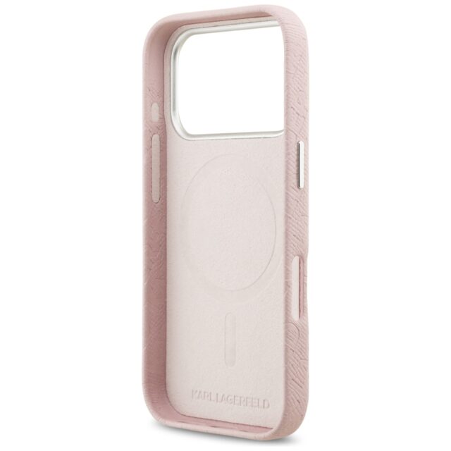 Karl Lagerfeld FW Stamped Karl MagSafe Case for iPhone 17 Pro Pink - imagine 7