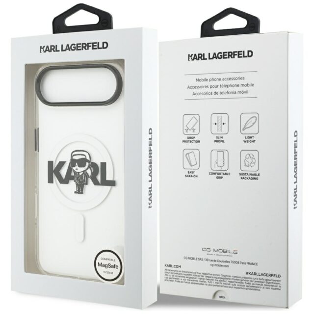 Karl Lagerfeld IML Karl Sketch Logo MagSafe Case for iPhone Air Clear - imagine 8