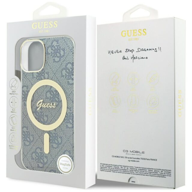 Guess GUHMP15SH4STB iPhone 15 / 14 / 13 6.1" blue hardcase IML 4G MagSafe - imagine 8
