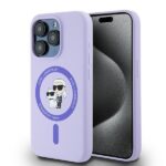 Karl Lagerfeld KLHMP15LSCMKCRHU iPhone 15 Pro 6.1" purple hardcase Silicone Karl&Choupette Heads