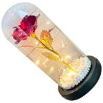 Eternal Rose in Glass Extralink Home, Red LED Glowing - imagine 3