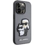 Karl Lagerfeld KLHCP14XSANKCPG iPhone 14 Pro Max 6.7" hardcase silver Saffiano Karl & Choupet - imagine 4