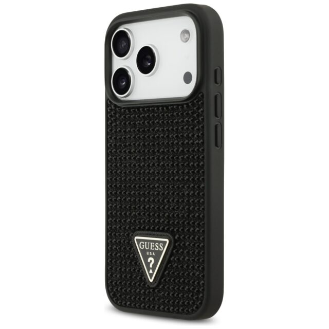Case Guess Rhinestone Triangle Logo for iPhone 17 Pro black - imagine 2