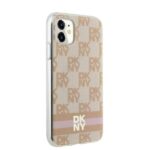 DKNY DKHMN61HCPTSP iPhone 11 / Xr 6.1 inch pink hardcase IML Checkered Mono Pattern & Printed Stripe - imagine 4