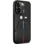Case BMW BMHCP14L22NSTB iPhone 14 Pro 6.1" black Stamped Tricolor Stripe - imagine 4