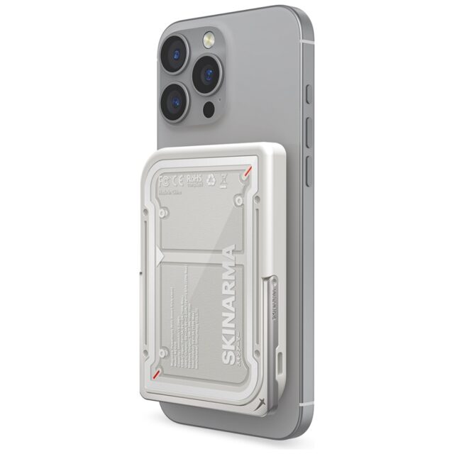 Powerbank Skinarma Nexus Mecha Magnetic  Kick-Stand 5000mAh 20W PD USB-C MagSafe grey - imagine 2