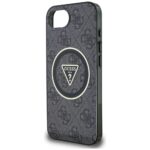 Case Guess IML Metal Glitter 4G Circle Triangle MagSafe for iPhone 16e black - imagine 6