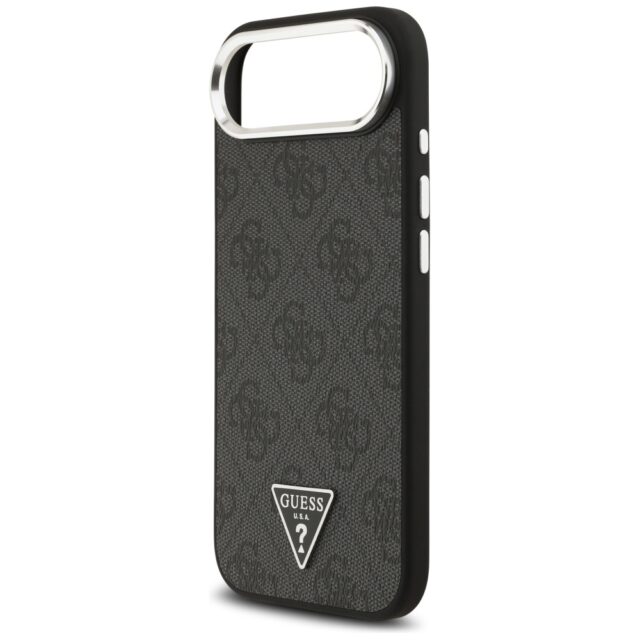 Case Guess 4G Triangle Logo MagSafe for iPhone Air black silver - imagine 6