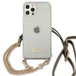 Guess GUHCP12LKC4GSGO iPhone 12 Pro Max 6,7" Transparent hardcase 4G Gold Chain - imagine 3
