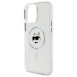Karl Lagerfeld KLHMP16LHLSCHH iPhone 16 Pro 6.3" white hardcase IML Metal Choupette Head MagSaf - imagine 6