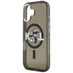 Karl Lagerfeld IML Glitter Karl & Choupette Sketch Logo MagSafe Case for iPhone 17 Black - imagine 6