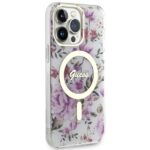 Guess GUHMP14XHCFWST iPhone 14 Pro Max 6.7" transparent hardcase Flower MagSafe - imagine 4