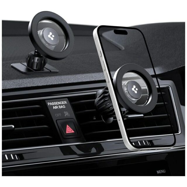 Car Mount Spigen MFT13 2-in-1 MagSafe black - imagine 5