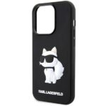 Karl Lagerfeld KLHCP14L3DRKHNK iPhone 14 Pro 6.1" black hardcase Rubber Choupette 3D - imagine 6