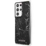 Guess GUHCS21LPCUMABK S21 Ultra G998 black hardcase Marble - imagine 2