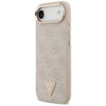 Case Guess 4G Triangle Logo MagSafe for iPhone Air pink gold - imagine 2