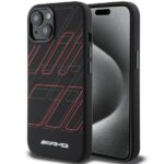 AMG AMHMP15M23SSPK iPhone 15 Plus / 14 Plus 6.7" black hardcase with Silicone Large Rhombuses Patter