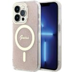 Guess GUHMP15LH4STP iPhone 15 Pro 6.1" pink hardcase IML 4G MagSafe