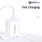USAMS Wall Charger 1xUSB T22 18W 3A QC3.0 (only head) Fast Charging white CC83TC01 (US-CC083) - imagine 3
