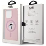 Case Karl Lagerfeld Silicone Karl&Choupette MagSafe for iPhone 14 Pro pink - imagine 8