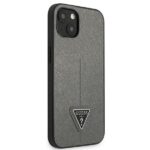 Guess GUHCP14SPSATLG iPhone 14 / 15 / 13 6.1" silver hardcase SaffianoTriangle Logo - imagine 4