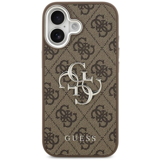 Guess 4G Big 4G Classic Logo Case for iPhone 17 Brown Silver - imagine 3