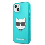 Karl Lagerfeld KLHCP13SCHTRB iPhone 13 mini 5,4" blue hardcase Glitter Choupette Fluo - imagine 2