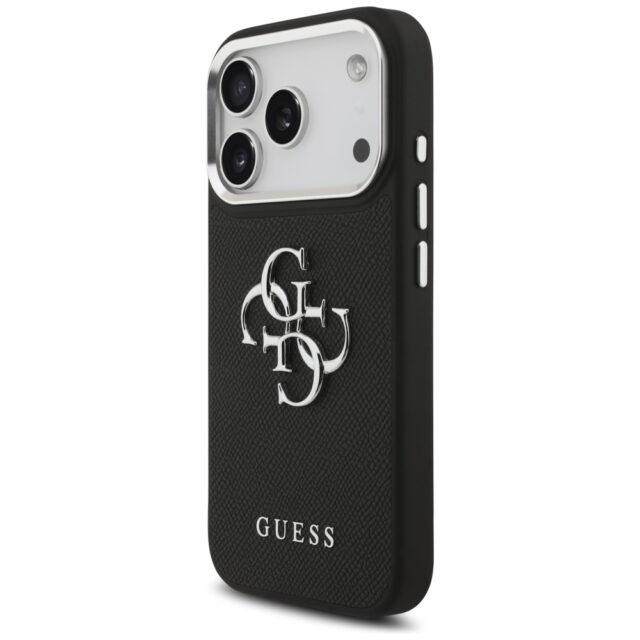 Case Guess Grained Big 4G Classic Logo for iPhone 17 Pro black - imagine 2