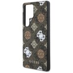 Case Guess 4G Printed Colored Peony Pattern MagSafe to Samsung Galaxy S25 Ultra brown - imagine 6