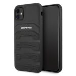 AMG AMHCN61GSEBK iPhone 11 6,1"  black hardcase Leather Debossed Lines