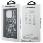 Case Karl Lagerfeld Liquid Glitter       Choupette Logo MagSafe for iPhone 16 Pro black - imagine 8