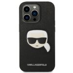 Karl Lagerfeld KLHCP14LSAPKHK iPhone 14 Pro 6,1" black hardcase Saffiano Karl`s Head Patch - imagine 3