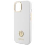 Guess GUHCP15SM4DGPH iPhone 15 / 14 / 13 6.1" white hardcase Silicone Logo Strass 4G - imagine 6