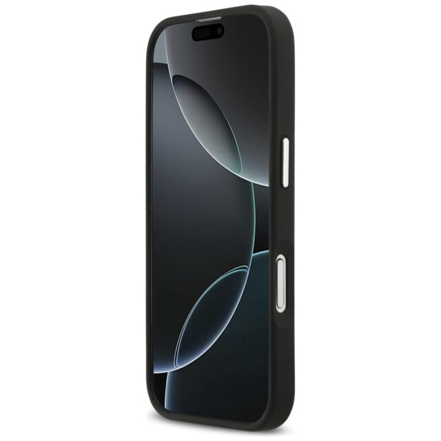 Karl Lagerfeld FW Grained Karl & Choupette Heads Pins & Logo Case for iPhone 17 Black - imagine 5