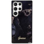 Guess GUHCS23LHTMRSK S23 Ultra S918 black hardcase Golden Marble Collection - imagine 3