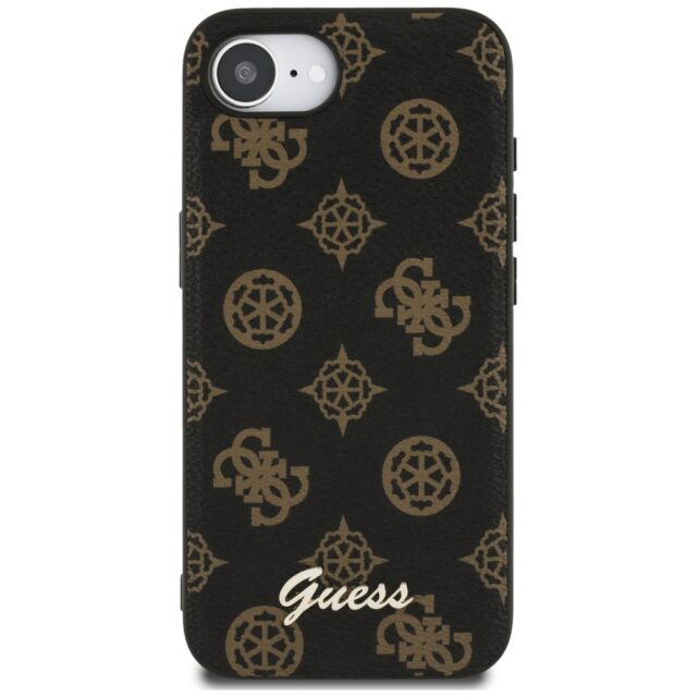 Case Guess Peony Script Logo MagSafe for iPhone 16e black - imagine 3