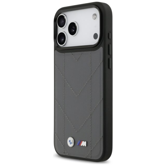 Case BMW M Quilted Logo MagSafe for  iPhone 17 Pro Max anthracite - imagine 2