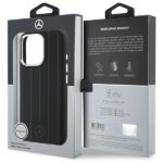 Mercedes MEHMP16L23SUVSK iPhone 16 Pro 6.3" black hardcase Silicone Vertical Tonal Stripes MagSafe - imagine 8