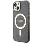 Guess GUHMP14SHCMCGK iPhone 14 / 15 / 13 6.1" black hardcase Glitter Gold MagSafe - imagine 2
