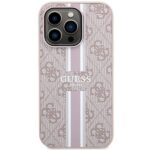 Guess GUHMP15XP4RPSP iPhone 15 Pro Max 6.7" pink hardcase 4G Printed Stripes MagSafe - imagine 3
