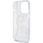 Guess GUHMP15LHRSGSD iPhone 15 Pro 6.1" transparent hardcase Ring Stand Script Glitter - imagine 7