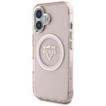 Case Guess IML Metal Mountain Logo MagSafe for iPhone 16 pink - imagine 2