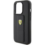 Ferrari FEHCP15LGSPSIK iPhone 15 Pro6.1" black hardcase Grip Stand Metal Logo - imagine 7