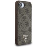 Case Guess 4G Ring Triangle Logo MagSafe for iPhone 16e brown - imagine 4