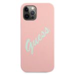 Guess GUHCP12LLSVSPG iPhone 12 Pro Max 6,7" green pink hardcase Silicone Vintage - imagine 3