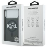 Karl Lagerfeld IML Glitter Karl & Choupette Sketch Logo MagSafe Case for iPhone 17 Pro Max Black - imagine 8
