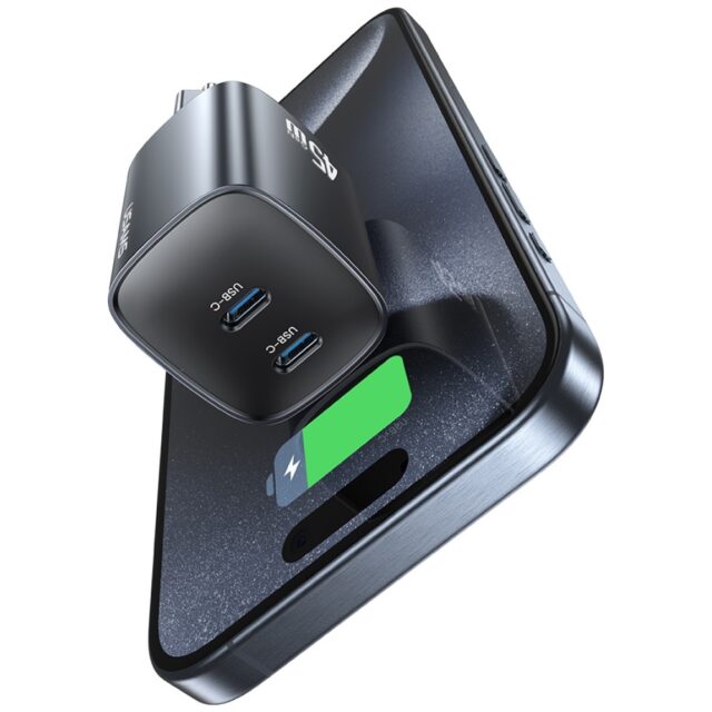 Wall charger USAMS CC305 T66 45W GaN 2xUSB-C tarnish - imagine 6