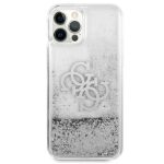 Guess GUHCP12LLG4GSI iPhone 12 Pro Max 6,7" silver hardcase 4G Big Liquid Glitter - imagine 3